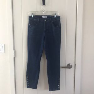 Loft Curvy Skinny Studded Jeans